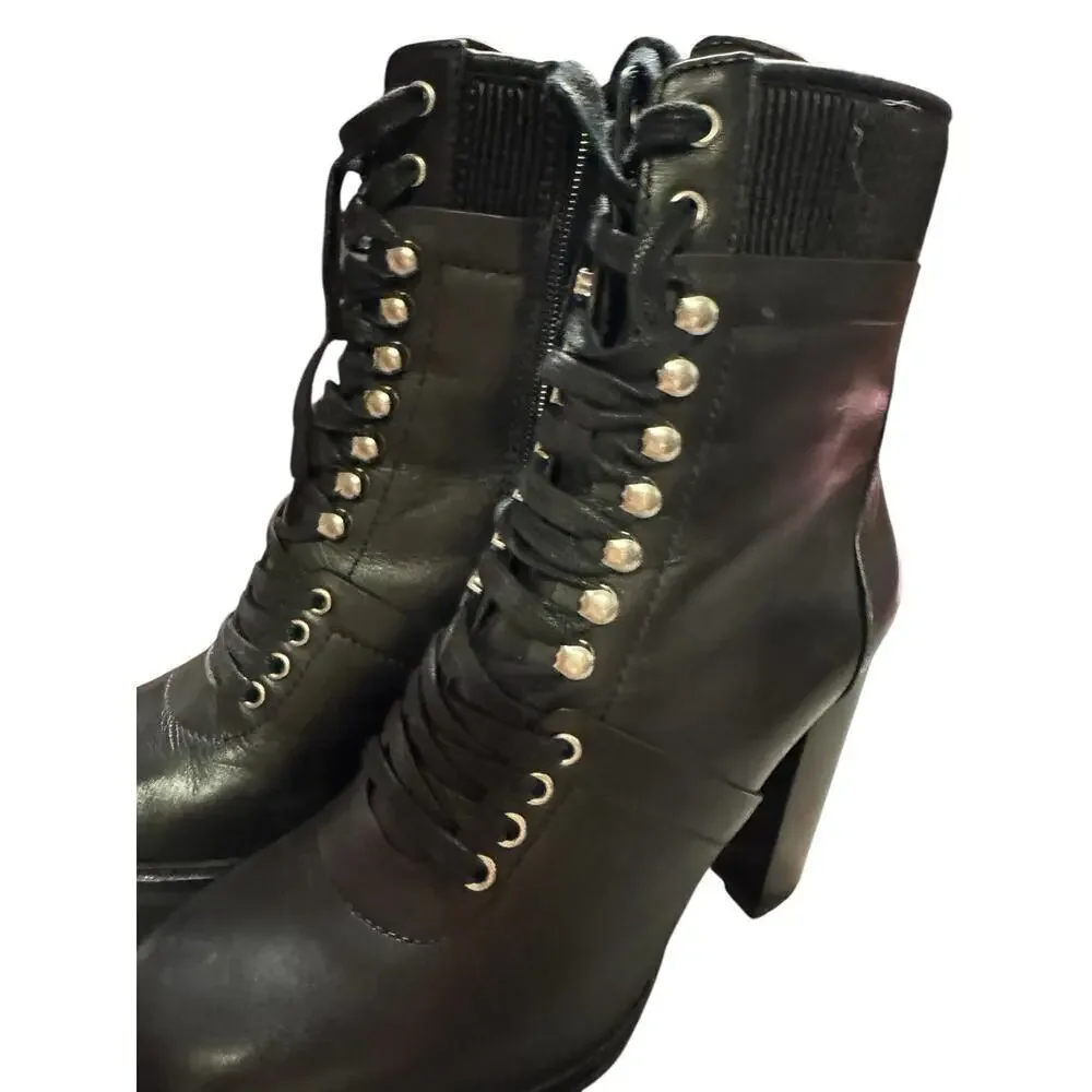 Vince Camuto Women Size 7 1/2 US Black Chunky Heel Wimsygoth